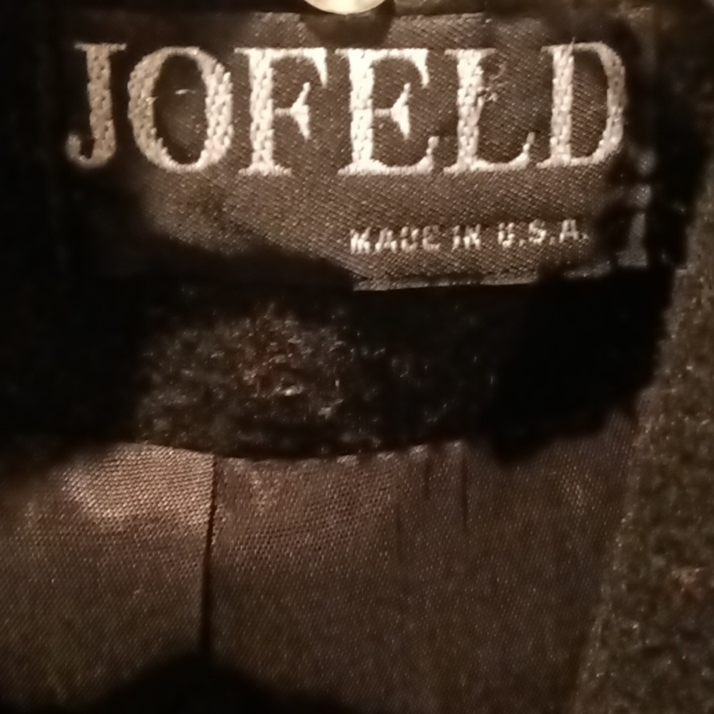 FINAL PRICE JOFELD de BALL VELVET wool blend long coat w embroidered trim